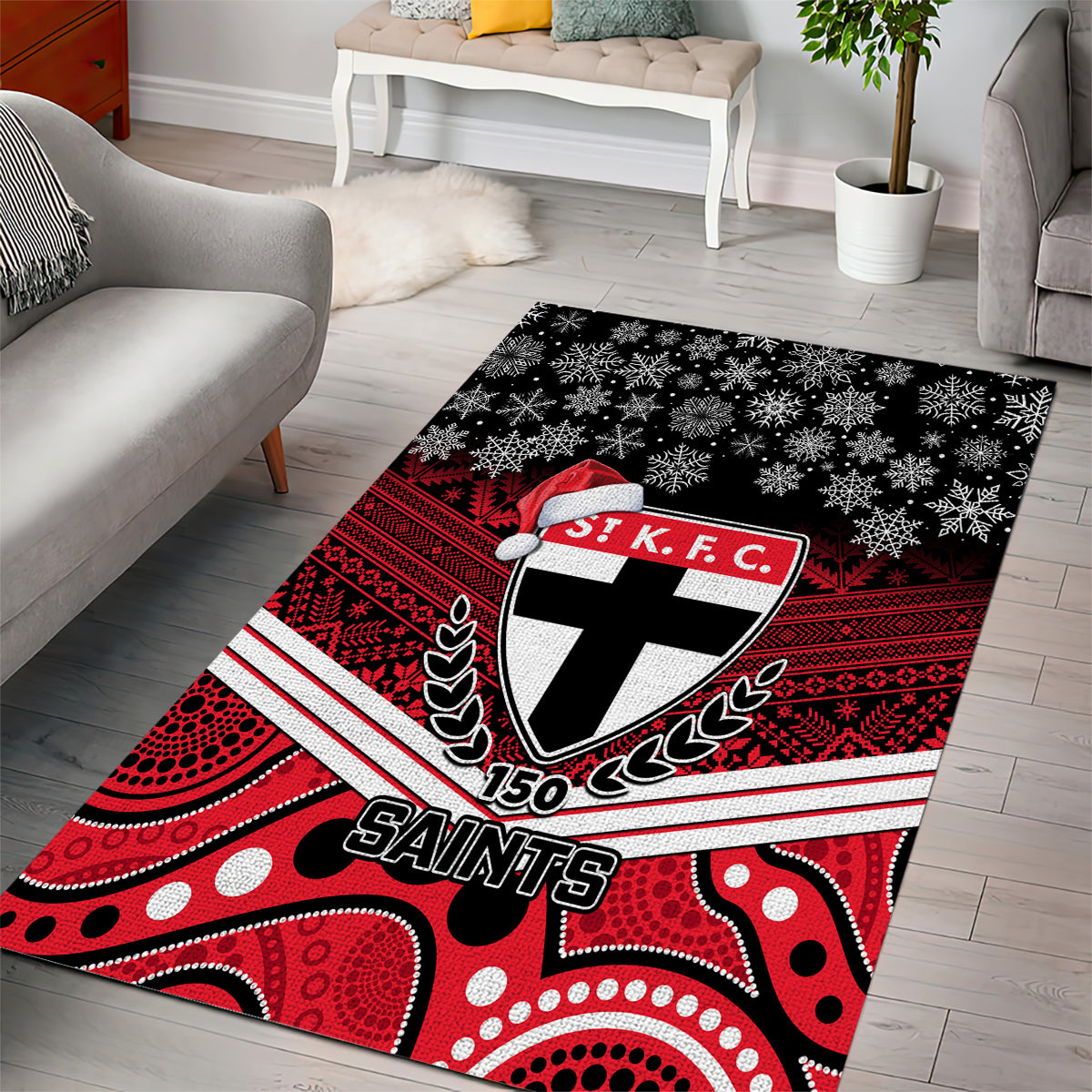 custom-st-kilda-football-christmas-area-rug-merry-xmas-2023-mix-aboriginal-art