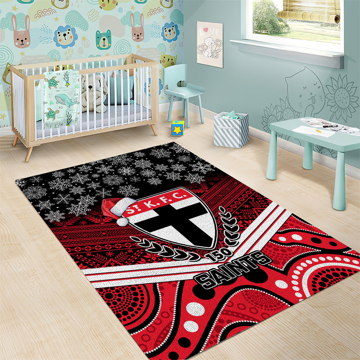 custom-st-kilda-football-christmas-area-rug-merry-xmas-2023-mix-aboriginal-art