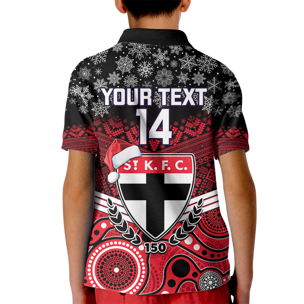 custom-st-kilda-football-christmas-kid-polo-shirt-merry-xmas-2023-mix-aboriginal-art