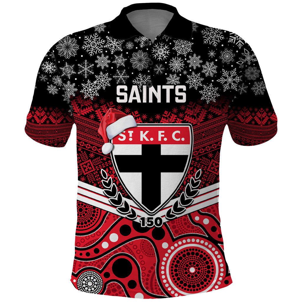 custom-st-kilda-football-christmas-polo-shirt-merry-xmas-2023-mix-aboriginal-art