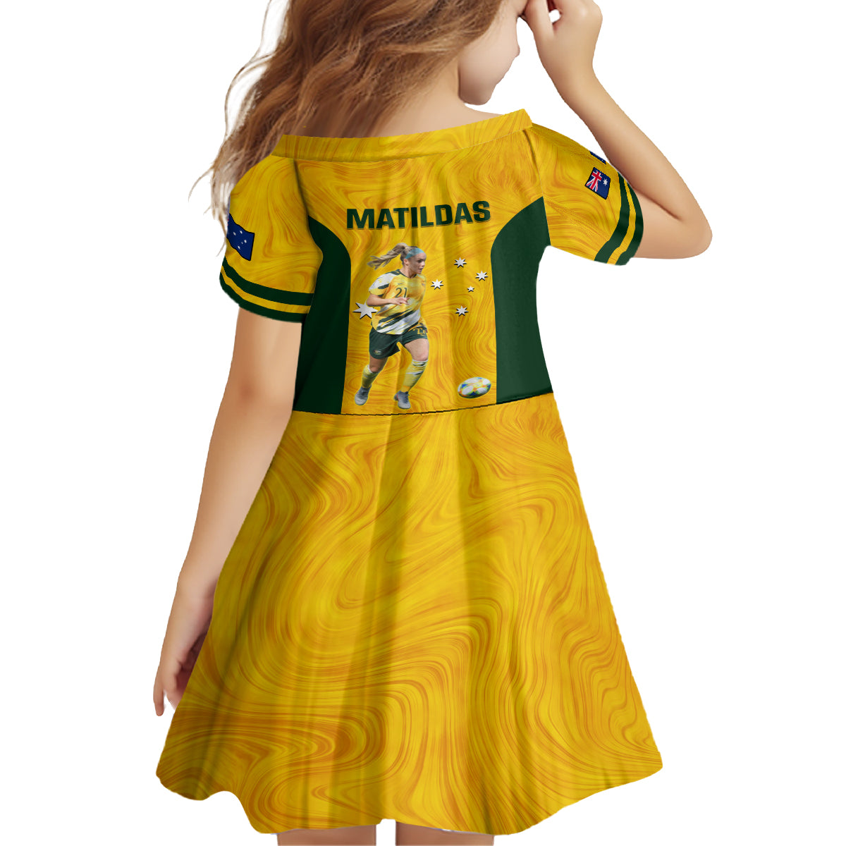 australia-soccer-family-matching-long-sleeve-bodycon-dress-and-hawaiian-shirt-ellie-carpenter-matildas-gold-version