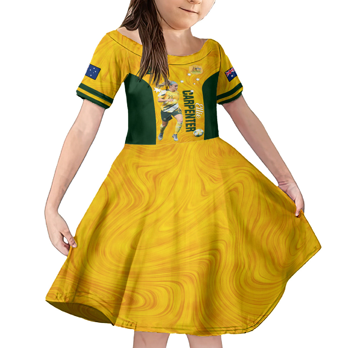 australia-soccer-family-matching-tank-maxi-dress-and-hawaiian-shirt-ellie-carpenter-matildas-gold-version