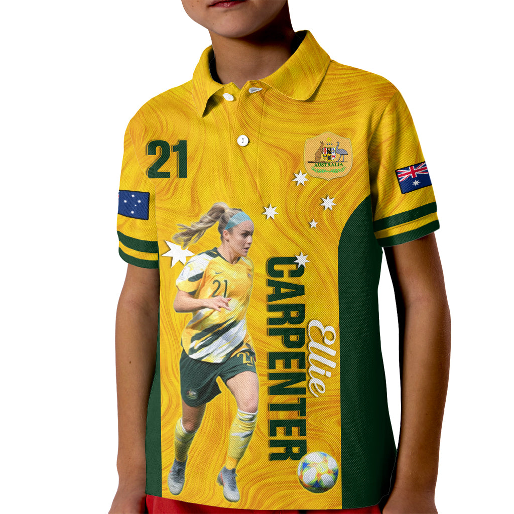 australia-soccer-kid-polo-shirt-ellie-carpenter-matildas-gold-version