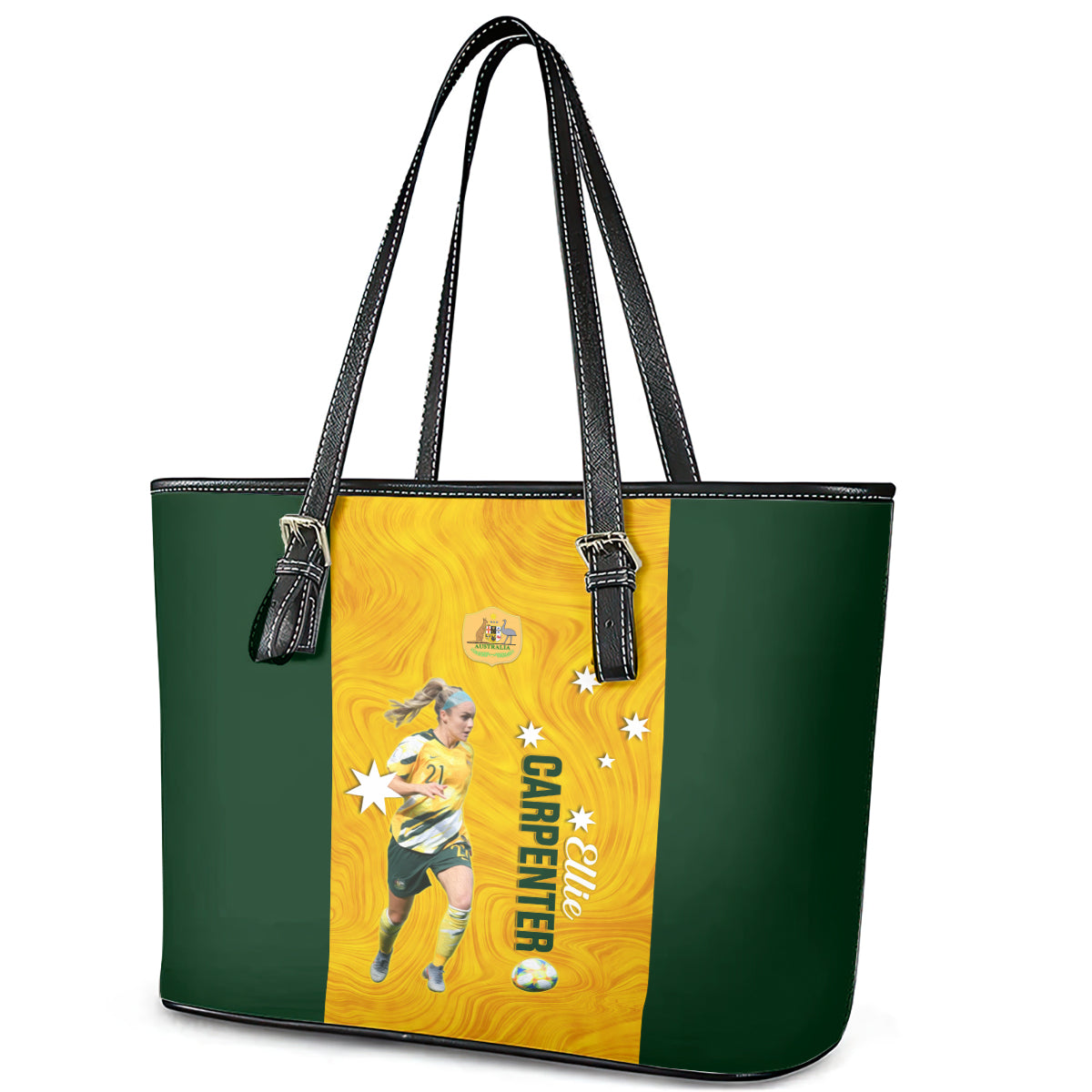 australia-soccer-leather-tote-bag-ellie-carpenter-matildas-gold-version