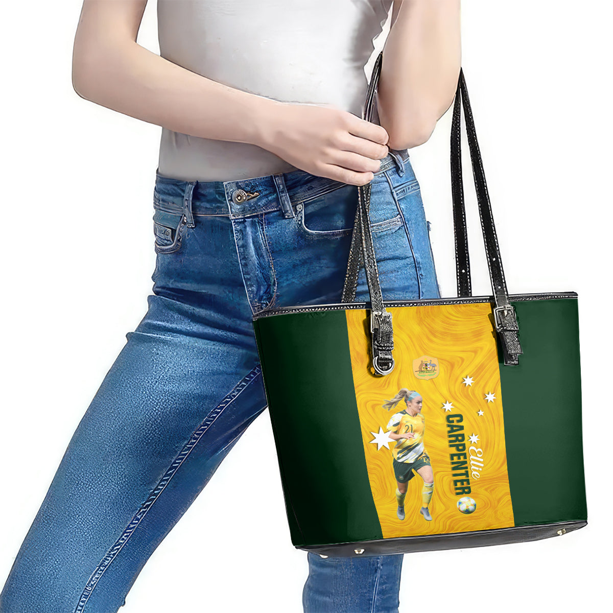 australia-soccer-leather-tote-bag-ellie-carpenter-matildas-gold-version