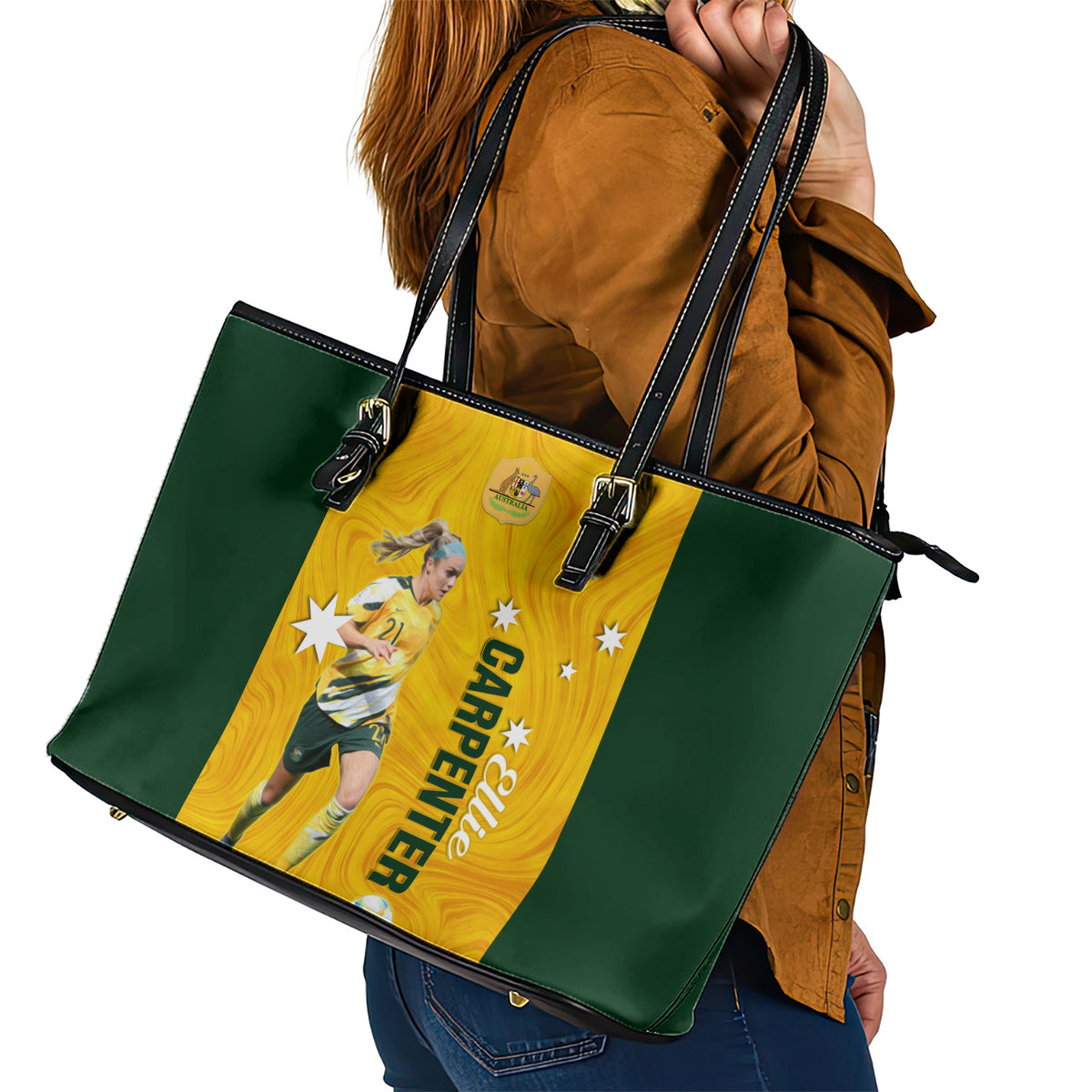 australia-soccer-leather-tote-bag-ellie-carpenter-matildas-gold-version