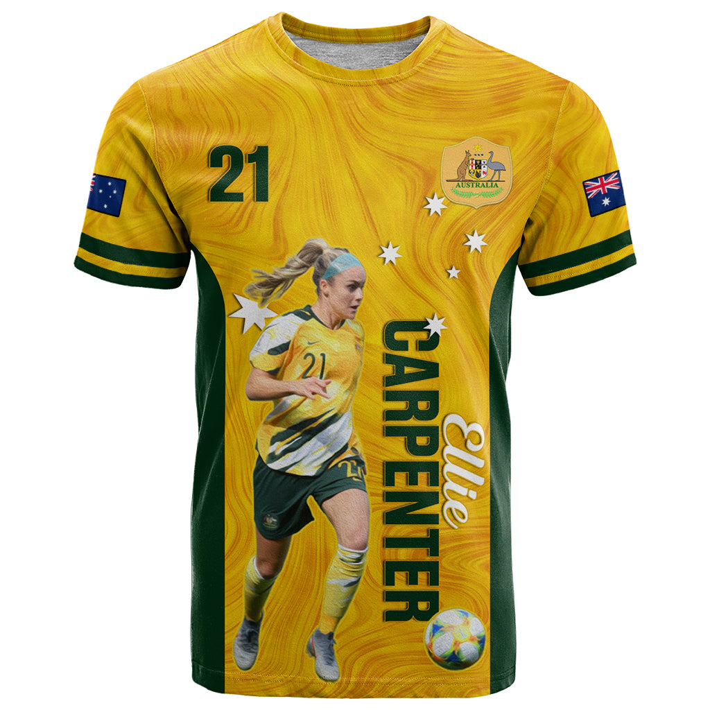 australia-soccer-t-shirt-ellie-carpenter-matildas-gold-version