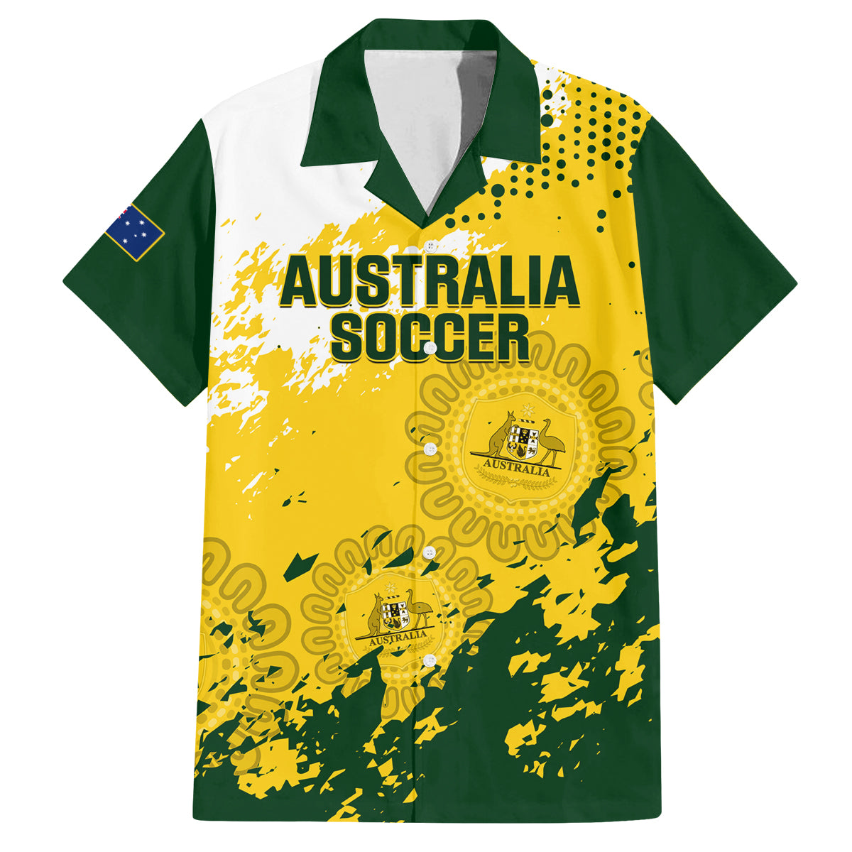 australia-soccer-family-matching-long-sleeve-bodycon-dress-and-hawaiian-shirt-til-its-done-matildas-2024-happy-46th-anniversary