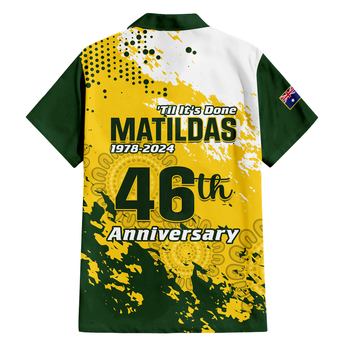 australia-soccer-family-matching-long-sleeve-bodycon-dress-and-hawaiian-shirt-til-its-done-matildas-2024-happy-46th-anniversary