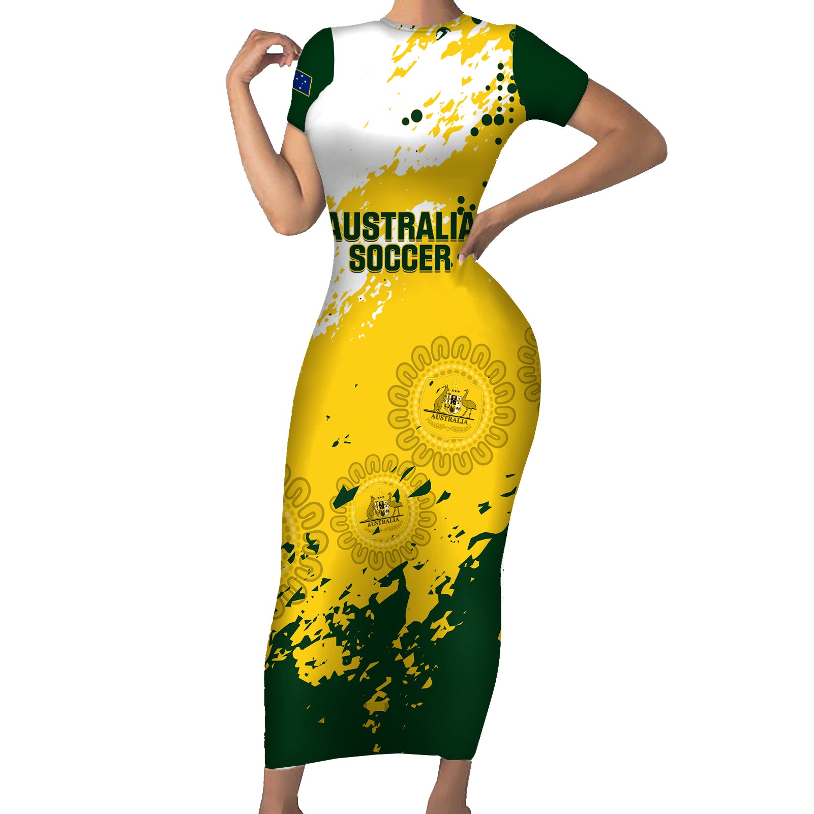 australia-soccer-family-matching-short-sleeve-bodycon-dress-and-hawaiian-shirt-til-its-done-matildas-2024-happy-46th-anniversary