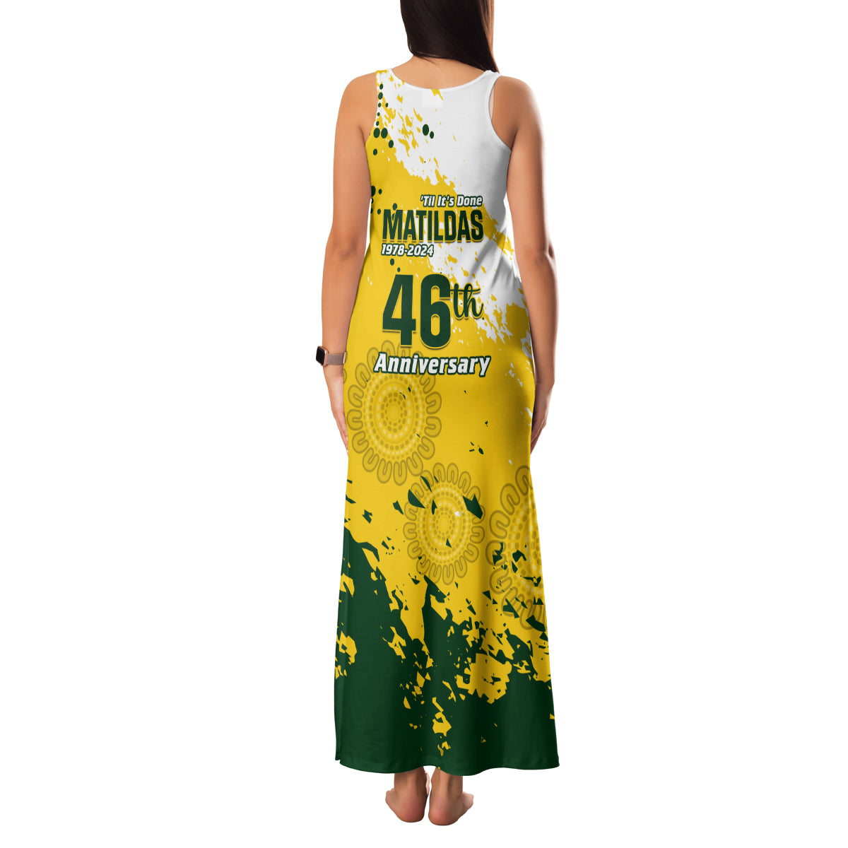 australia-soccer-family-matching-tank-maxi-dress-and-hawaiian-shirt-til-its-done-matildas-2024-happy-46th-anniversary