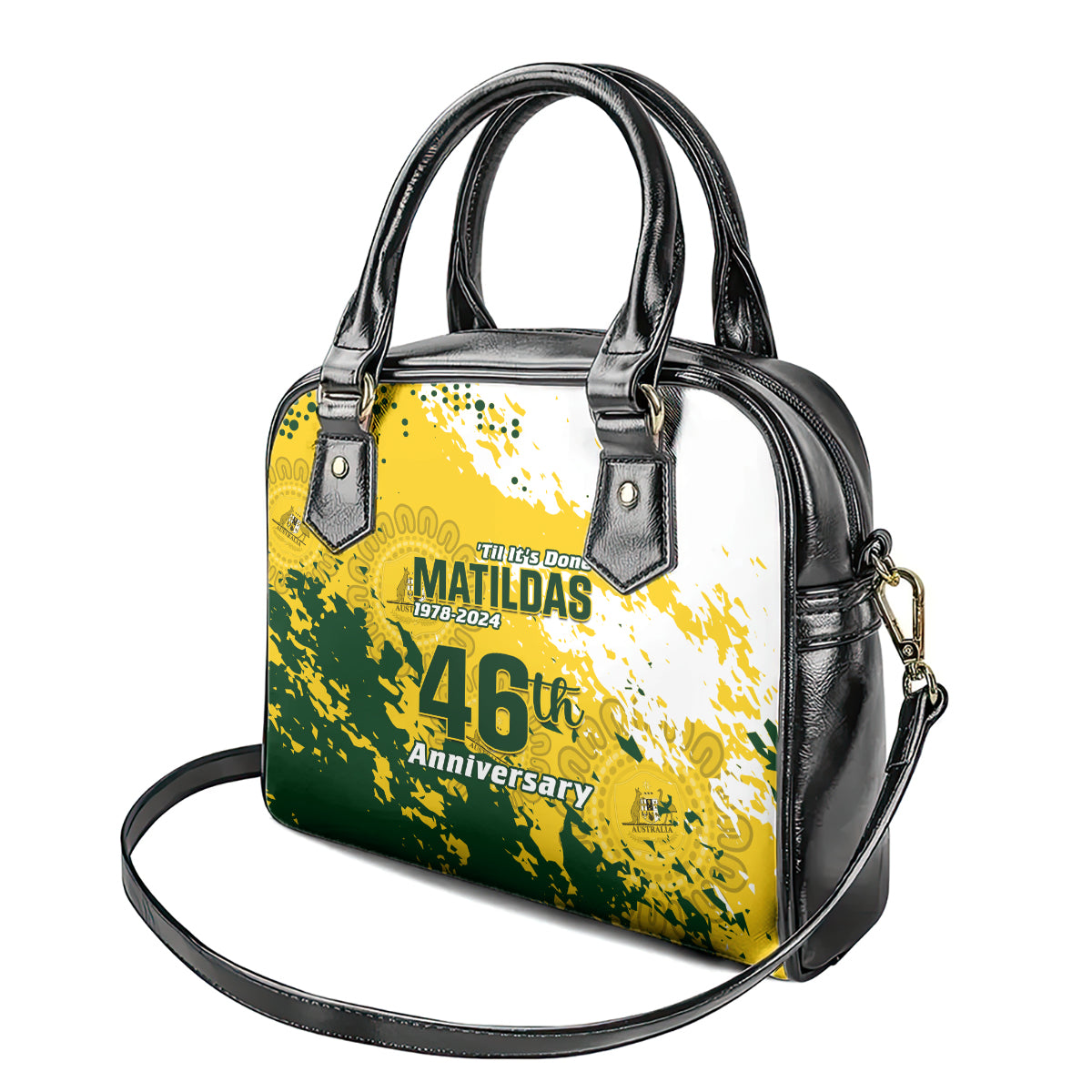 australia-soccer-shoulder-handbag-til-its-done-matildas-2024-happy-46th-anniversary