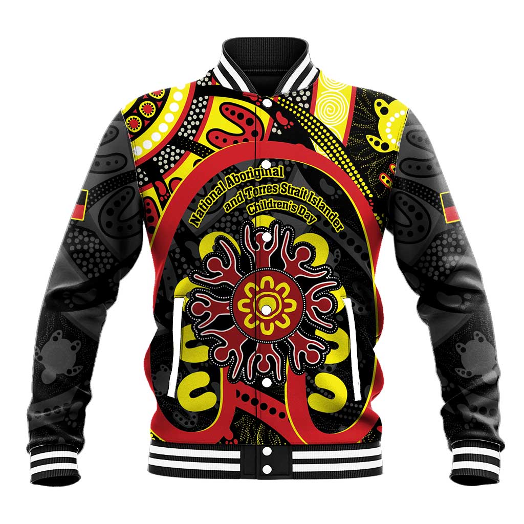 Australia Indigenous Children's Day Baseball Jacket Strong In Culture Stronger Together Aboriginal Art