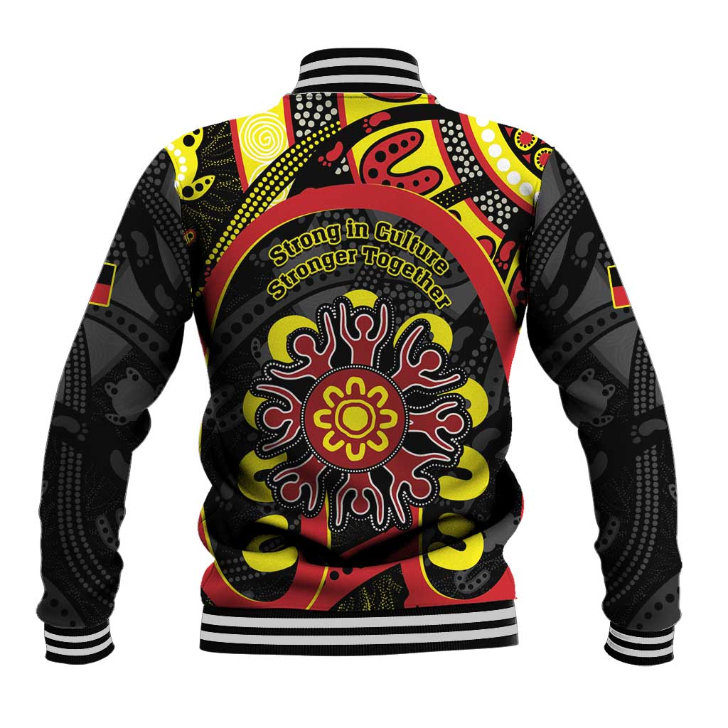 Australia Indigenous Children's Day Baseball Jacket Strong In Culture Stronger Together Aboriginal Art