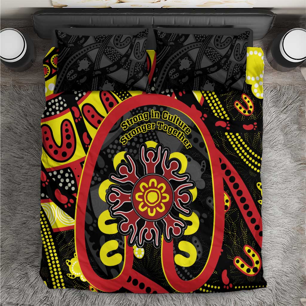 Australia Indigenous Children's Day Bedding Set Strong In Culture Stronger Together Aboriginal Art