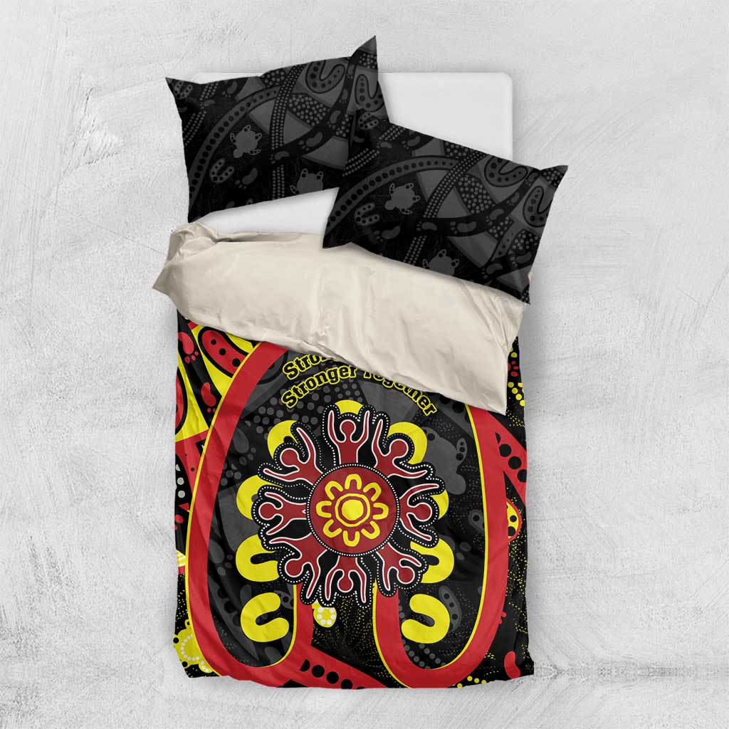 Australia Indigenous Children's Day Bedding Set Strong In Culture Stronger Together Aboriginal Art