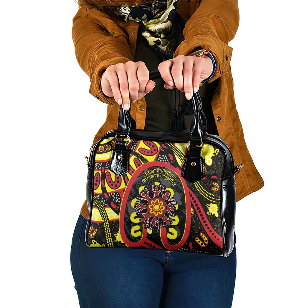 Australia Indigenous Children's Day Shoulder Handbag Strong In Culture Stronger Together Aboriginal Art