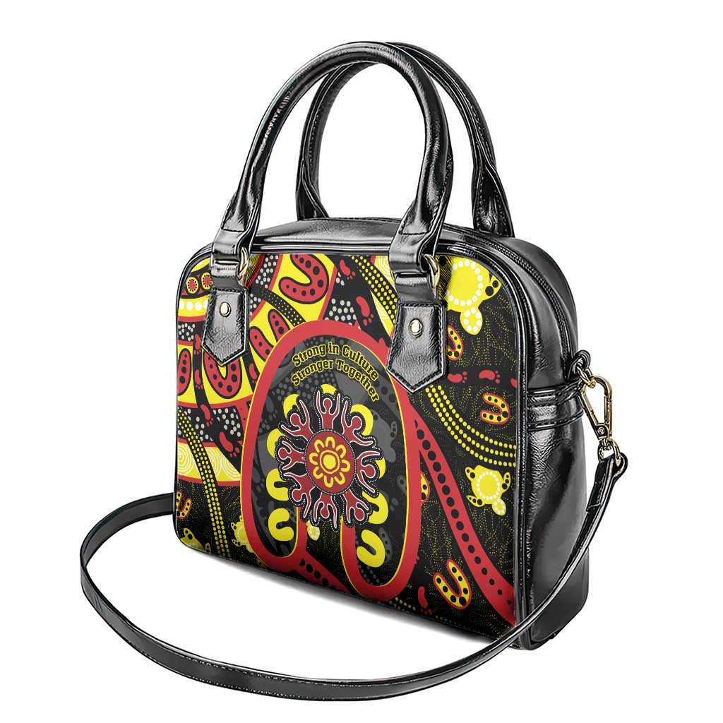 Australia Indigenous Children's Day Shoulder Handbag Strong In Culture Stronger Together Aboriginal Art