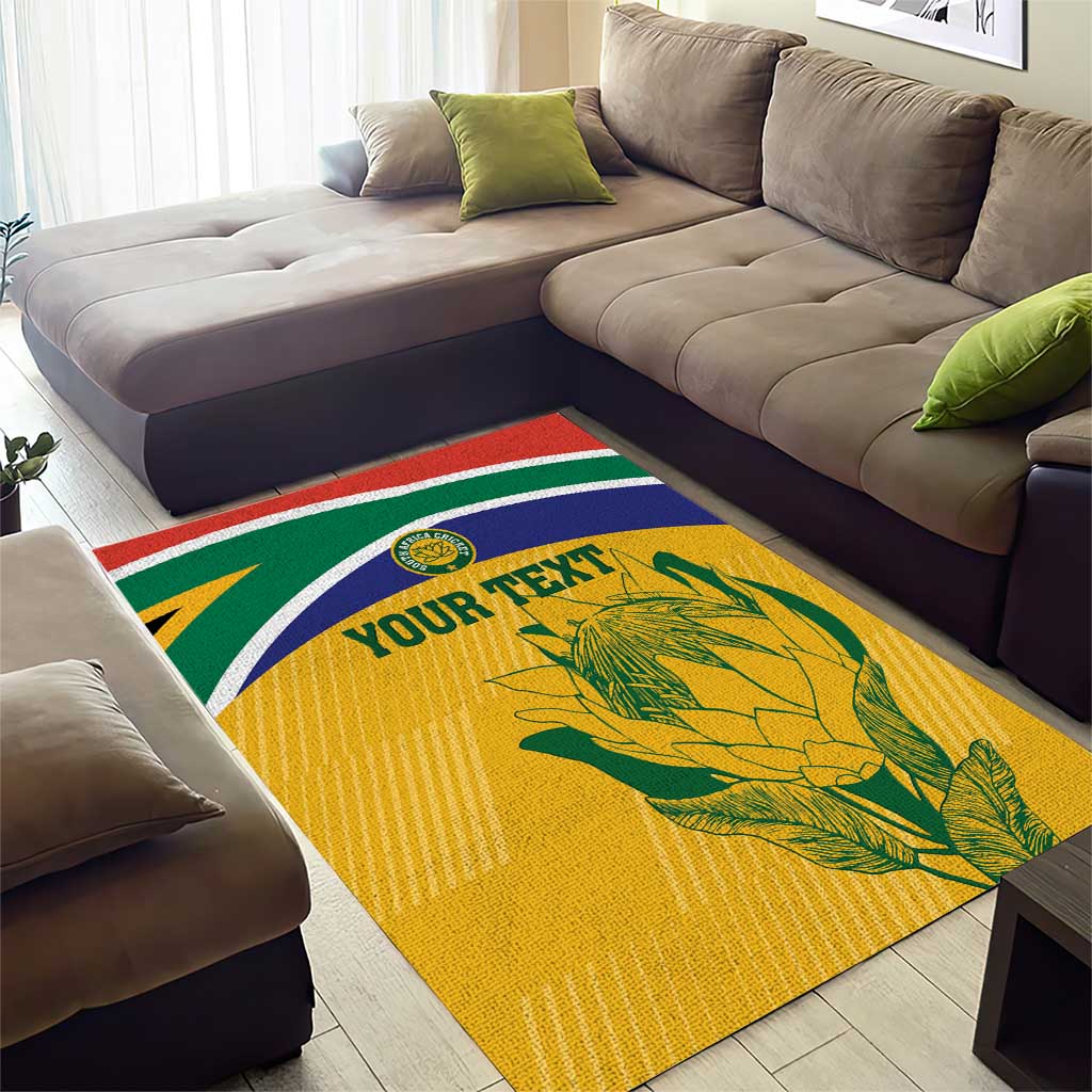 Custom South Africa Cricket Area Rug Go Champions World Cup Proteas