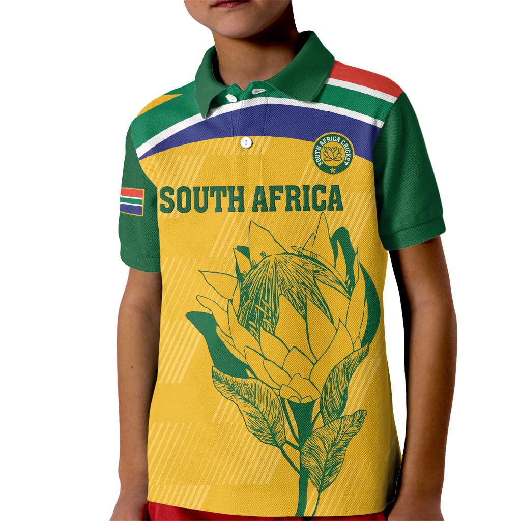 Custom South Africa Cricket Kid Polo Shirt Go Champions World Cup Proteas