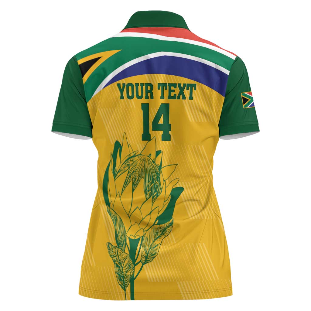 Custom South Africa Cricket Women Polo Shirt Go Champions World Cup Proteas