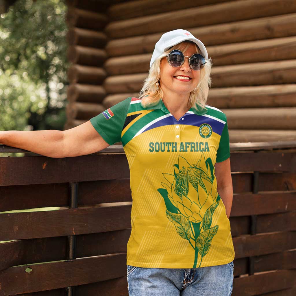 Custom South Africa Cricket Women Polo Shirt Go Champions World Cup Proteas