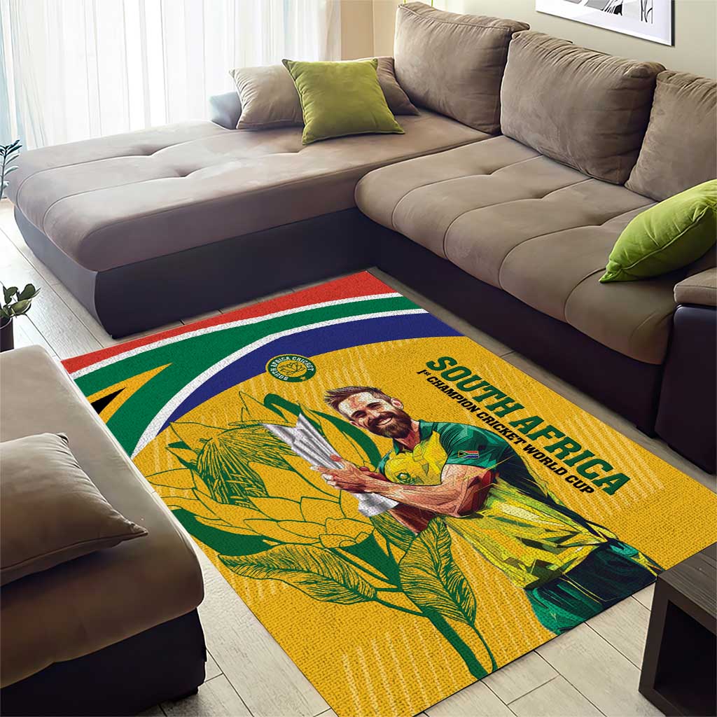 South Africa Cricket Area Rug 1st Champions World Cup Proud Of Our Boys