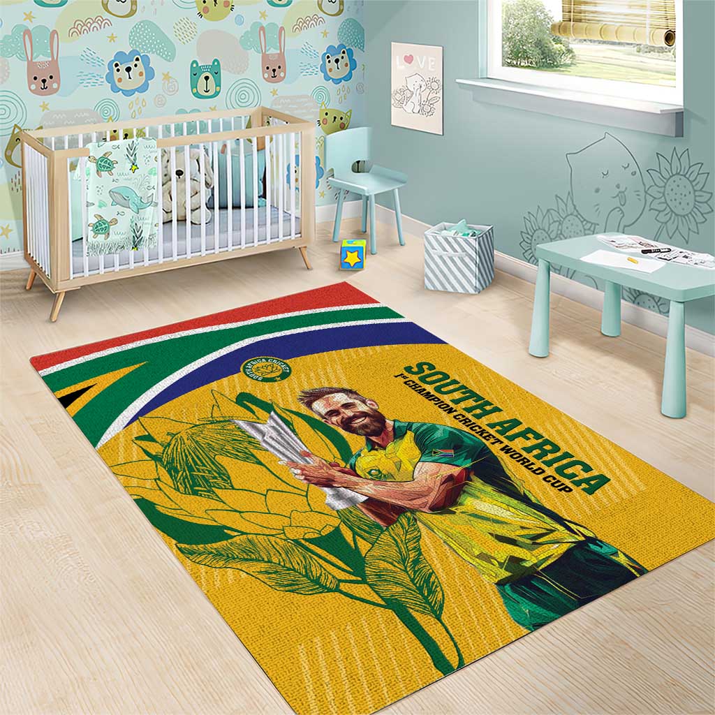 South Africa Cricket Area Rug 1st Champions World Cup Proud Of Our Boys