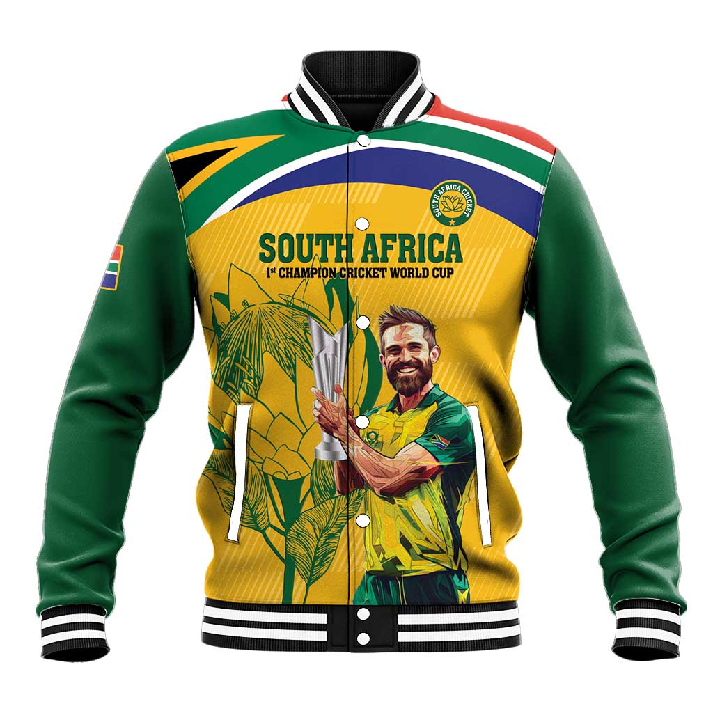 South Africa Cricket Baseball Jacket 1st Champions World Cup Proud Of Our Boys