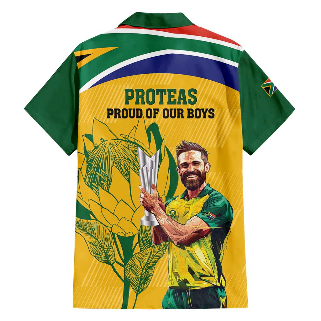 South Africa Cricket Family Matching Short Sleeve Bodycon Dress and Hawaiian Shirt 1st Champions World Cup Proud Of Our Boys