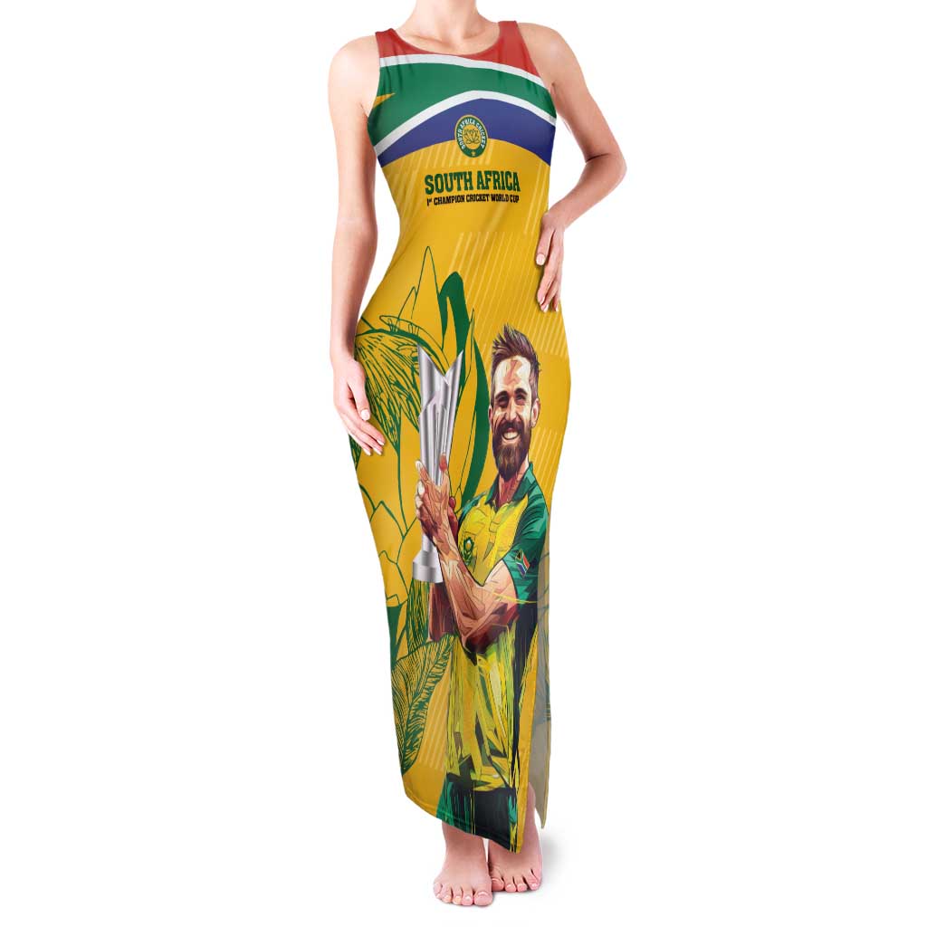 South Africa Cricket Family Matching Tank Maxi Dress and Hawaiian Shirt 1st Champions World Cup Proud Of Our Boys