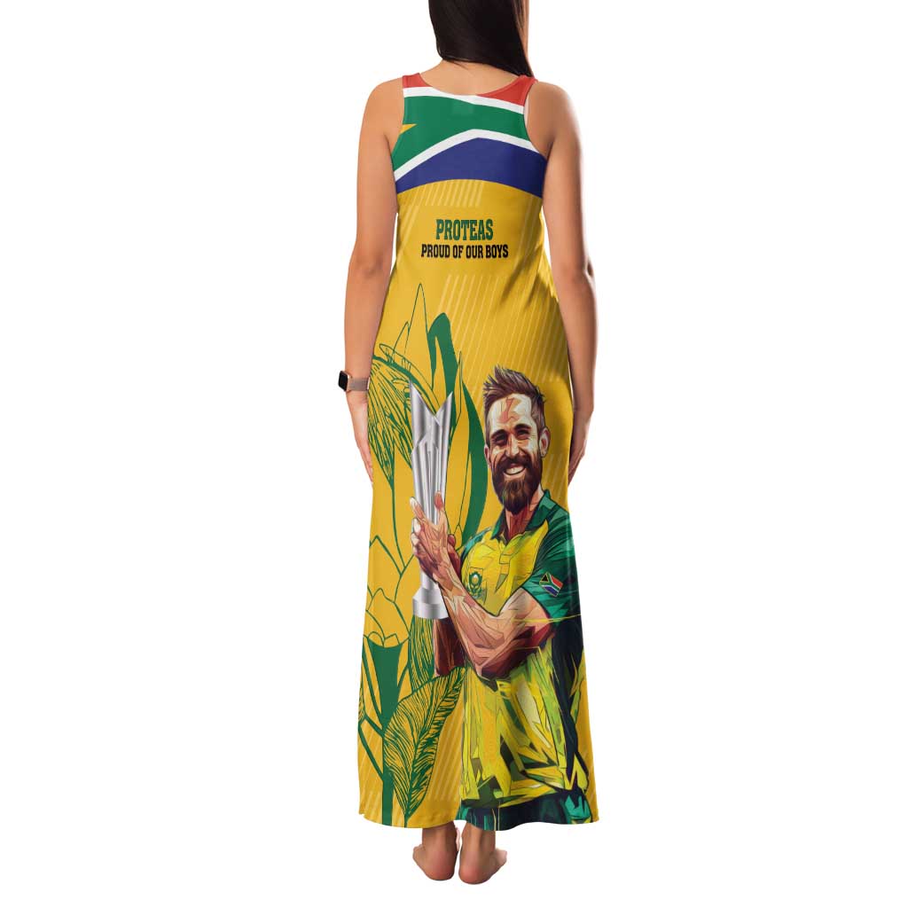 South Africa Cricket Family Matching Tank Maxi Dress and Hawaiian Shirt 1st Champions World Cup Proud Of Our Boys