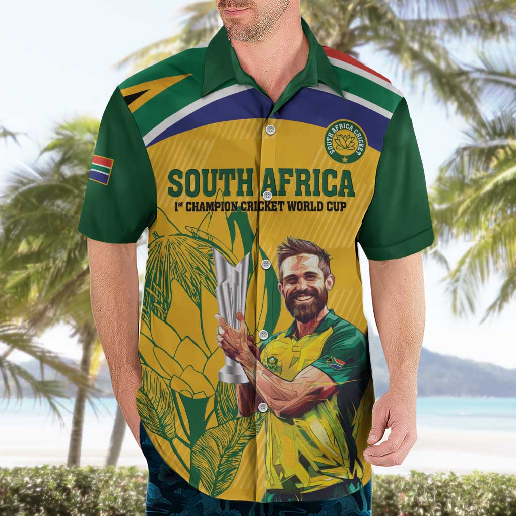 South Africa Cricket Hawaiian Shirt 1st Champions World Cup Proud Of Our Boys