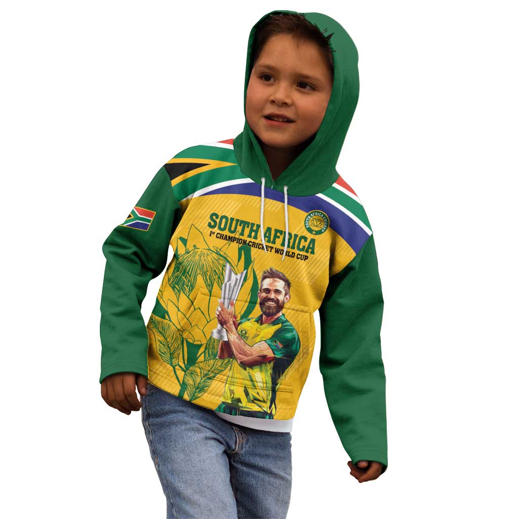 South Africa Cricket Kid Hoodie 1st Champions World Cup Proud Of Our Boys