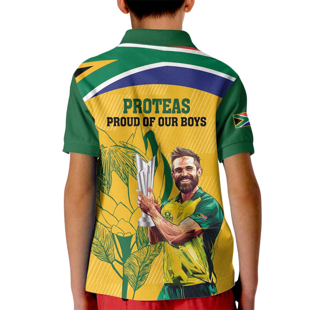 South Africa Cricket Kid Polo Shirt 1st Champions World Cup Proud Of Our Boys