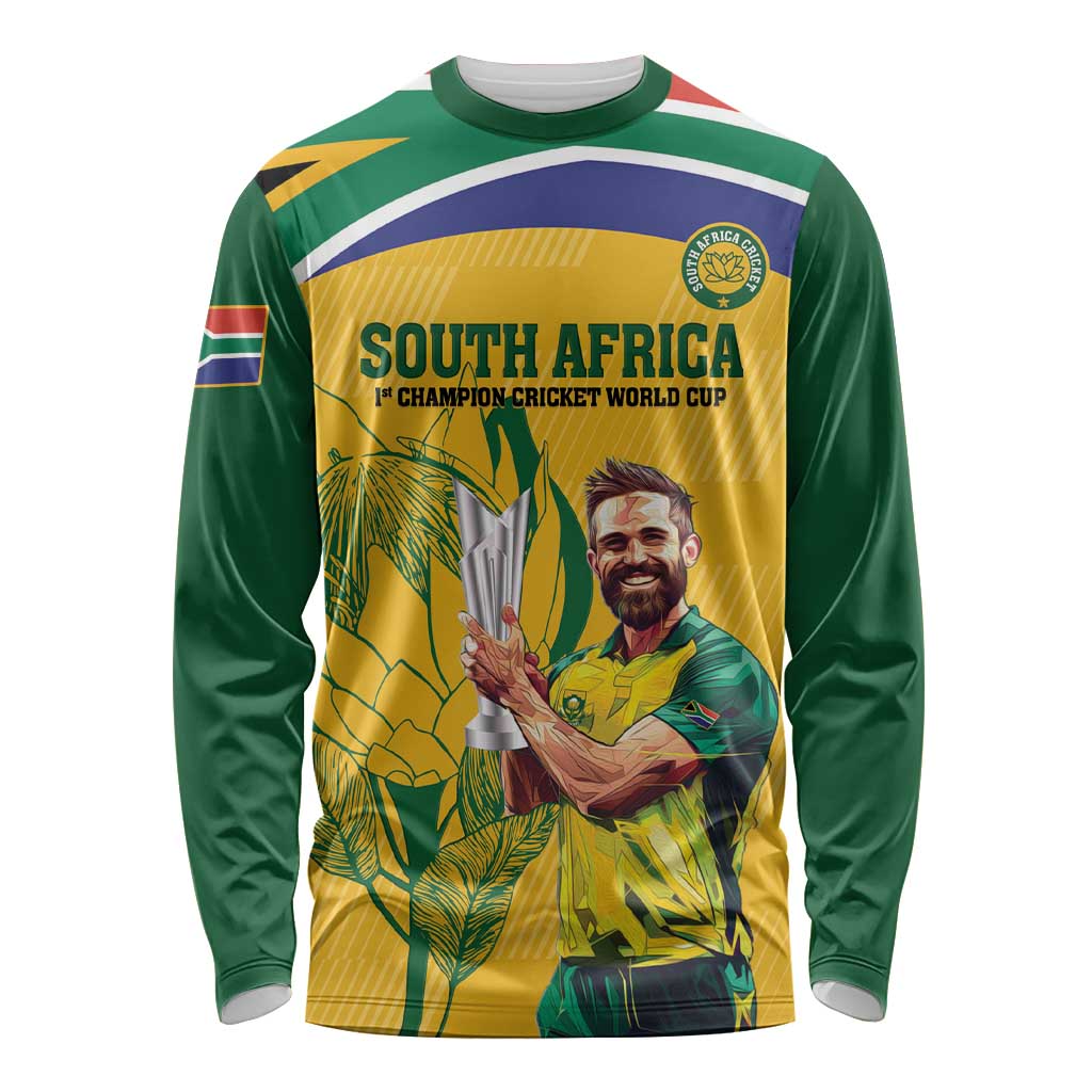 South Africa Cricket Long Sleeve Shirt 1st Champions World Cup Proud Of Our Boys