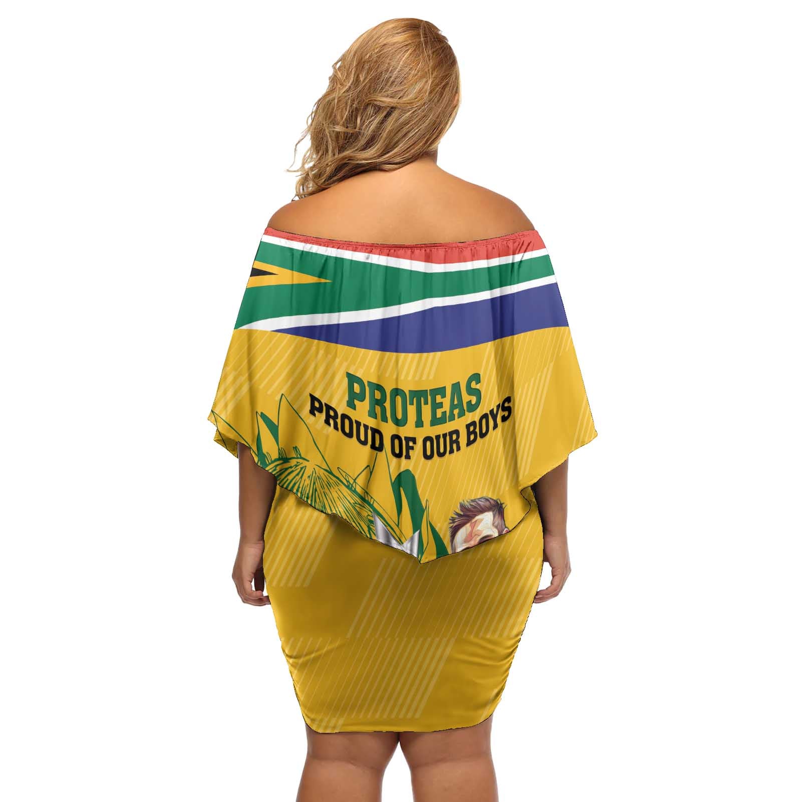 South Africa Cricket Off Shoulder Short Dress 1st Champions World Cup Proud Of Our Boys