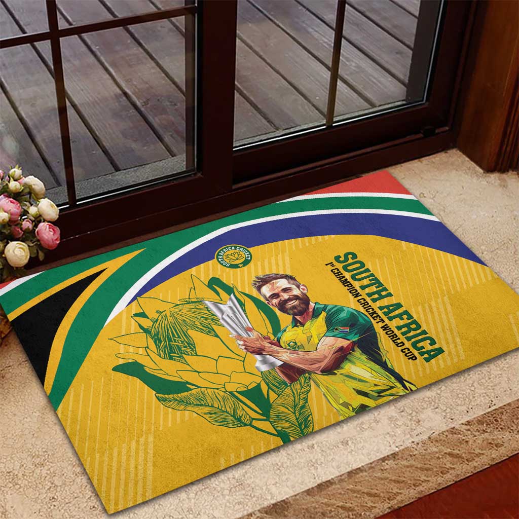 South Africa Cricket Rubber Doormat 1st Champions World Cup Proud Of Our Boys