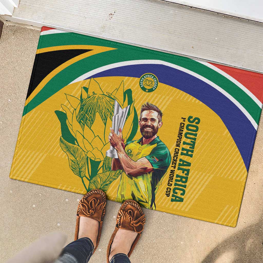 South Africa Cricket Rubber Doormat 1st Champions World Cup Proud Of Our Boys