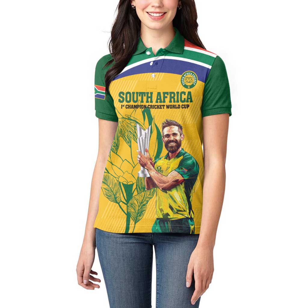 South Africa Cricket Women Polo Shirt 1st Champions World Cup Proud Of Our Boys