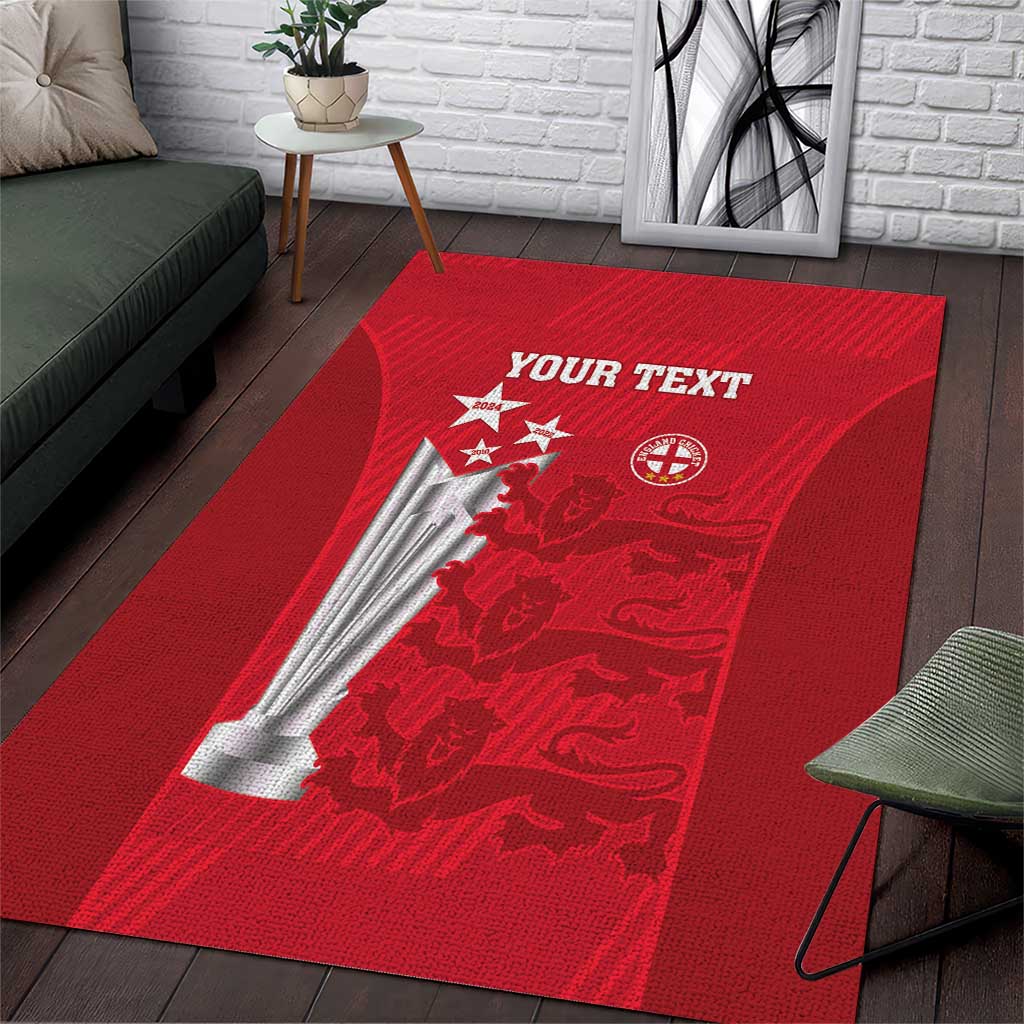 Custom England Cricket Area Rug 3rd Champions World Cup Proud