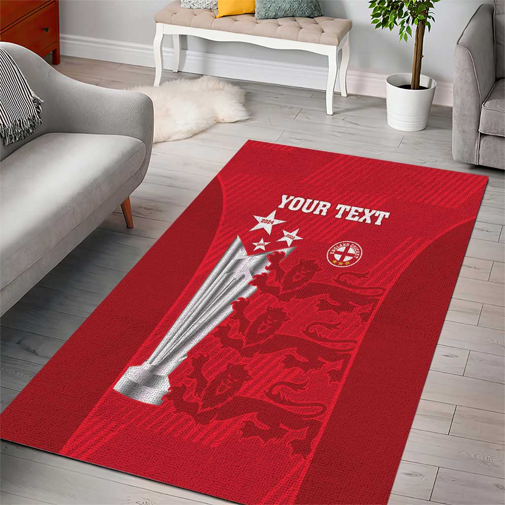 Custom England Cricket Area Rug 3rd Champions World Cup Proud