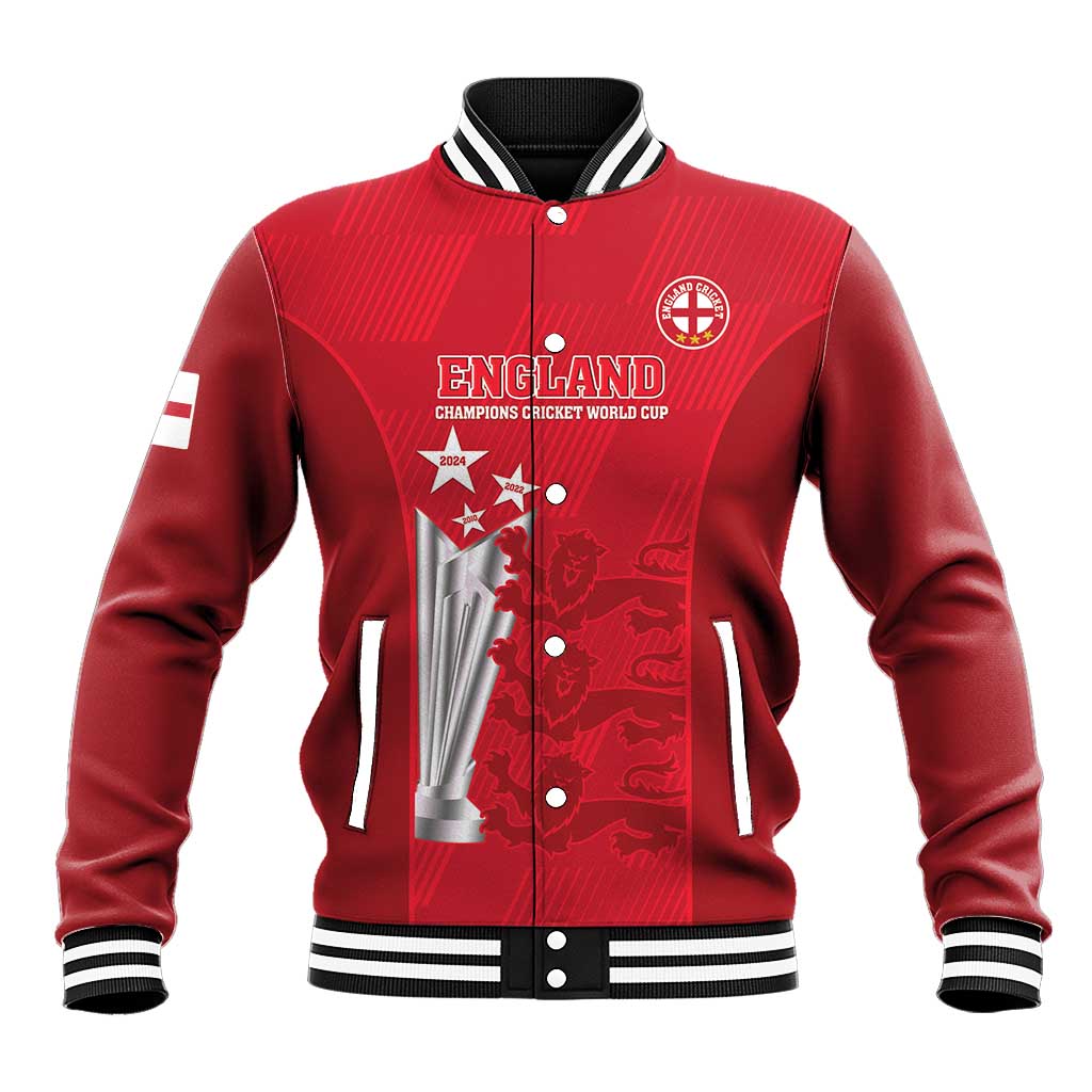 Custom England Cricket Baseball Jacket 3rd Champions World Cup Proud