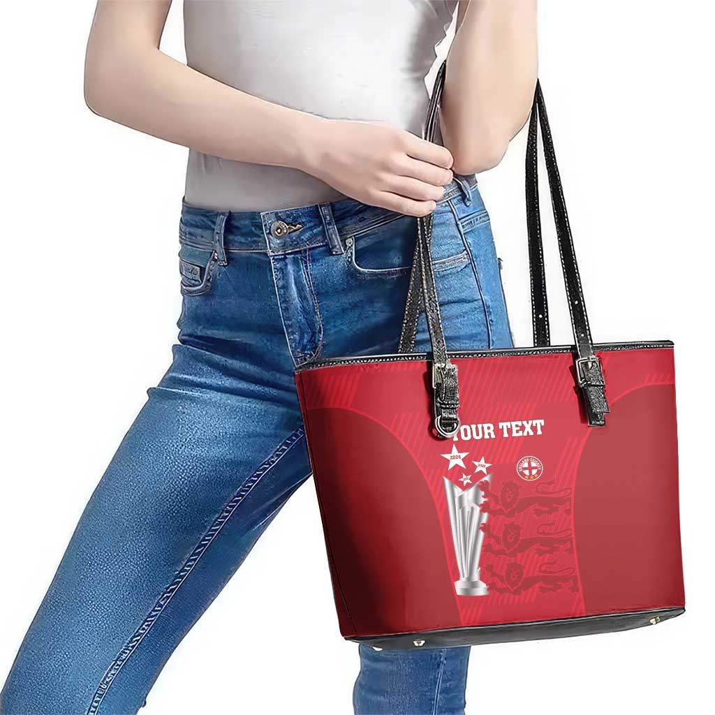 Custom England Cricket Leather Tote Bag 3rd Champions World Cup Proud