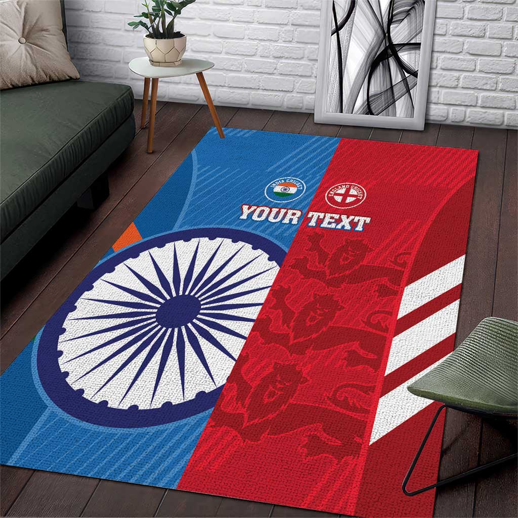 Custom India And England Cricket Area Rug 2024 Together Dynamic Version