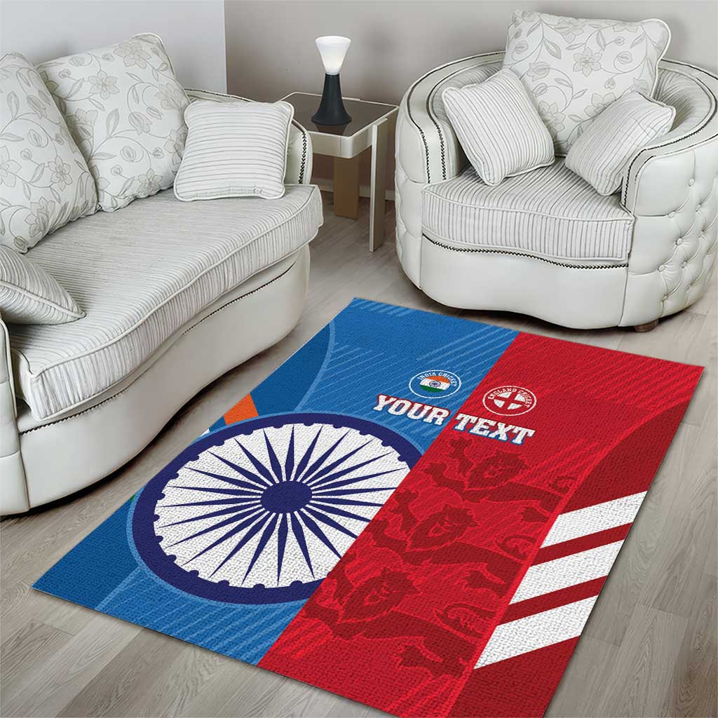 Custom India And England Cricket Area Rug 2024 Together Dynamic Version