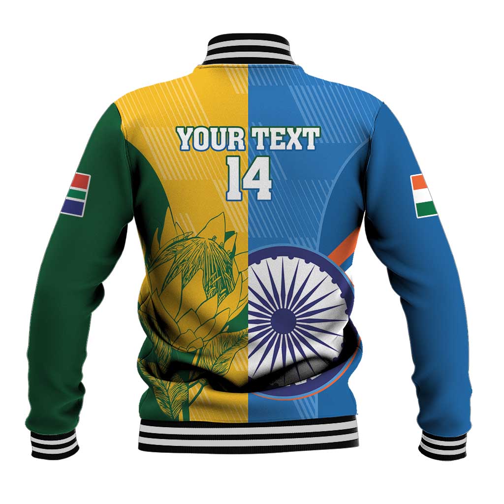 Custom India And South Africa Cricket Baseball Jacket 2024 Together Dynamic Version