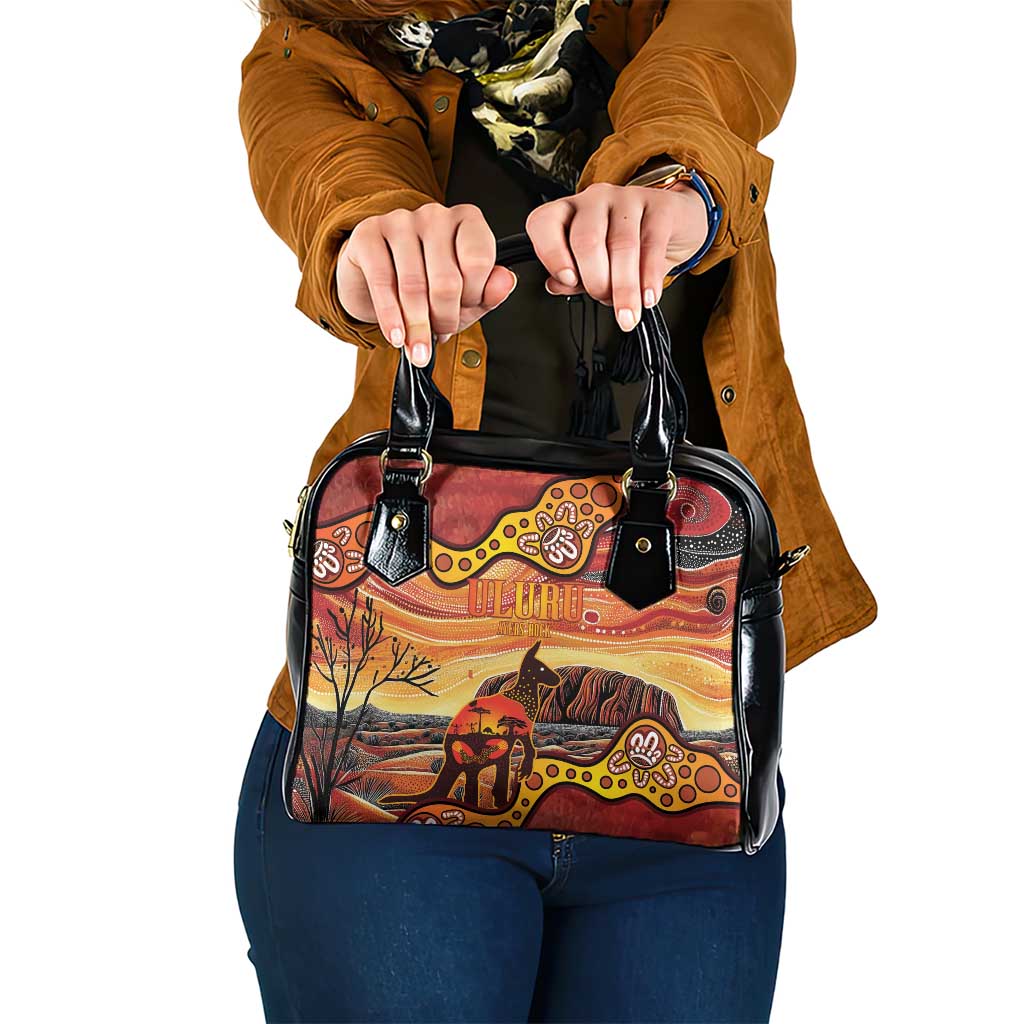 Northern Territory Uluru Shoulder Handbag Ayers Rock Kangaroo Aboriginal Art