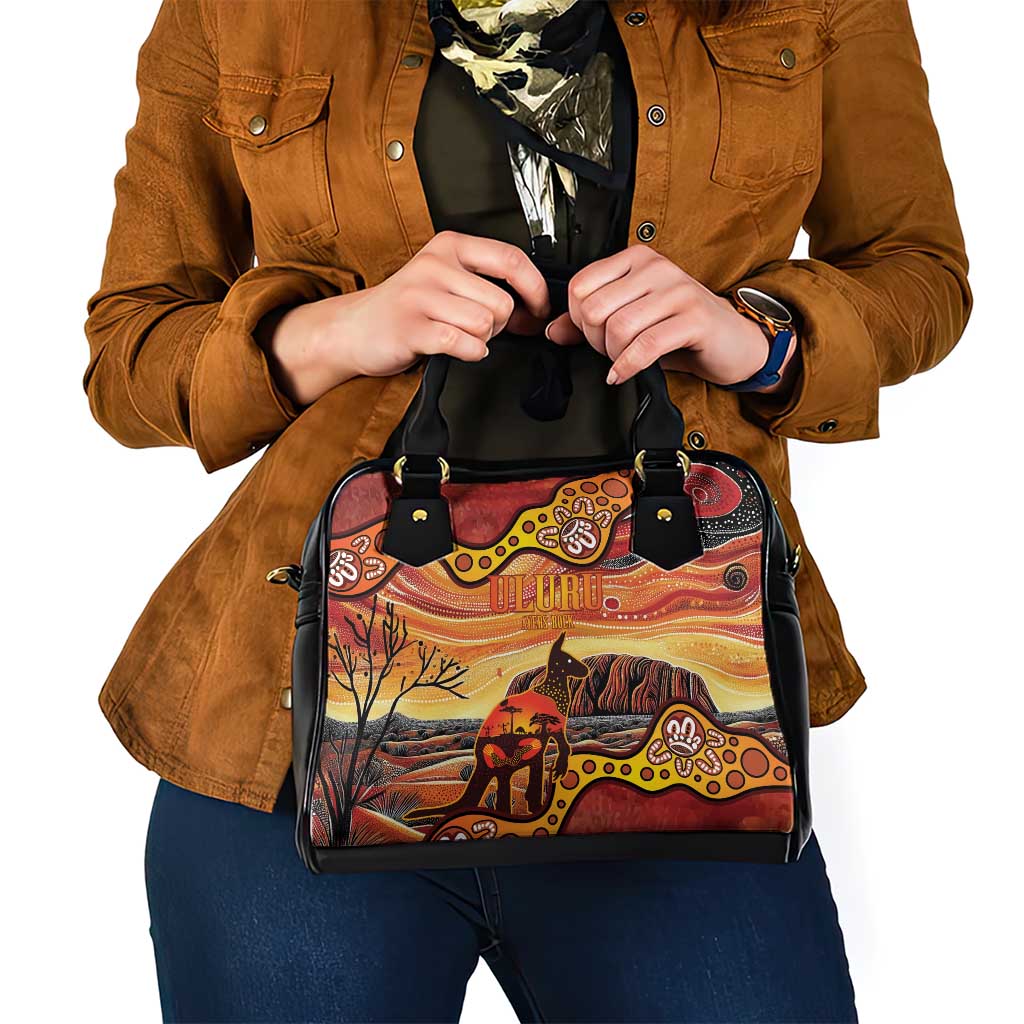 Northern Territory Uluru Shoulder Handbag Ayers Rock Kangaroo Aboriginal Art