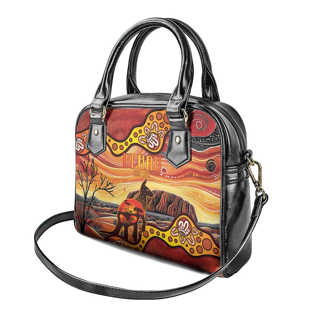 Northern Territory Uluru Shoulder Handbag Ayers Rock Kangaroo Aboriginal Art